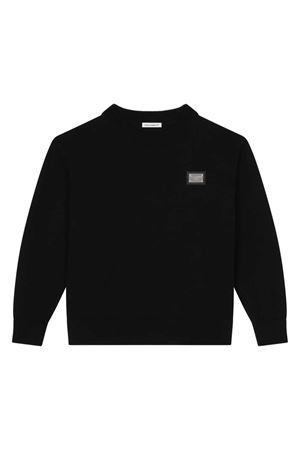 Black virgin wool jumper DOLCE E GABBANA KIDS | L4KWE2JCVM4N0000